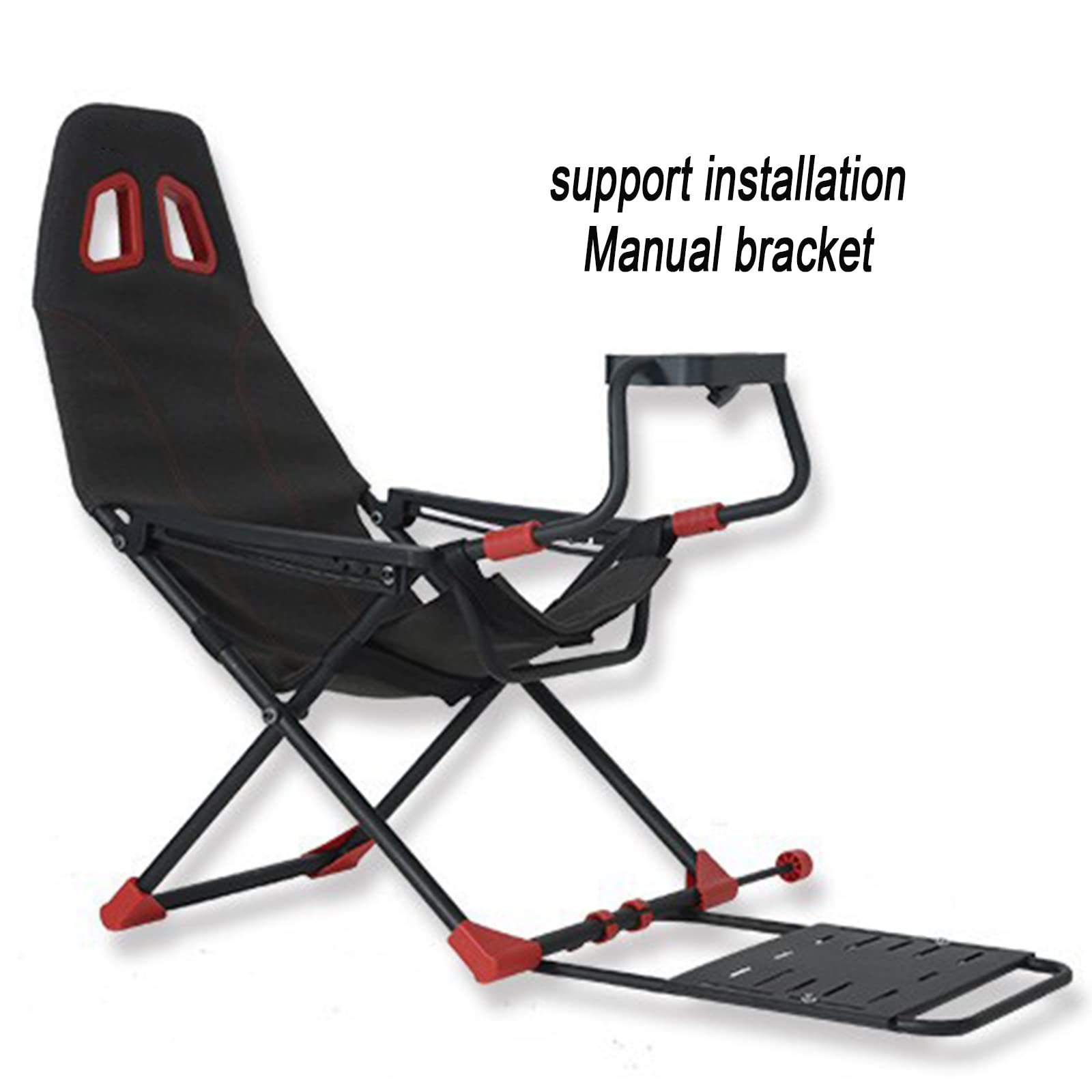 Simulatore di Volante da Corsa con Supporto per Volante Regolabile, Sedile e Schienale ergonomici Pieghevoli, Compatibile con Xbox One e PC