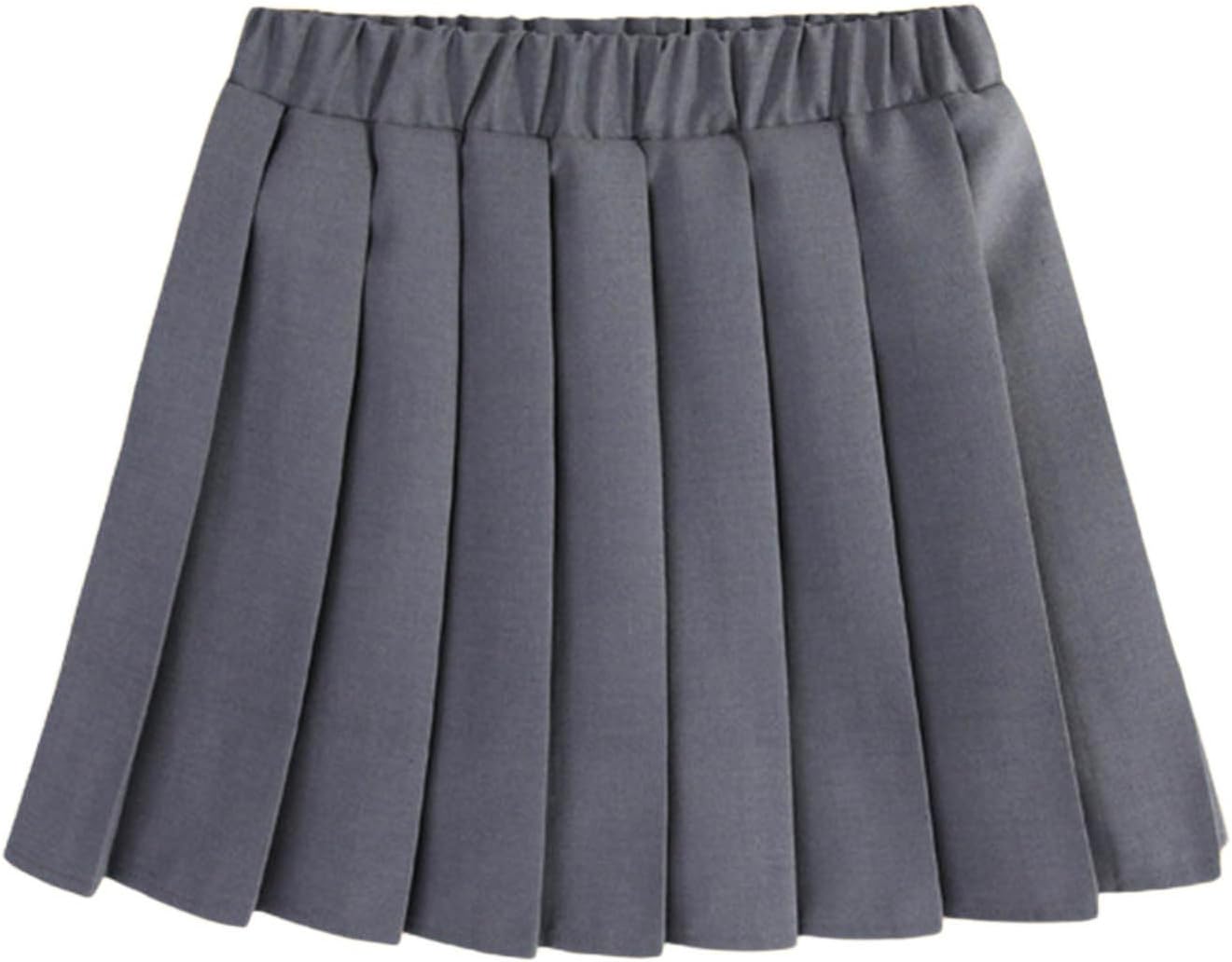 Girls Kids Uniform Pleated Skort Skirt A Line School Uniform Mini Skirt | Y2K Back to School Summer Fall Casual Cute A Line Elastic Waist Mini Skort Skirts Halloween Birthday Party Dress Outfit