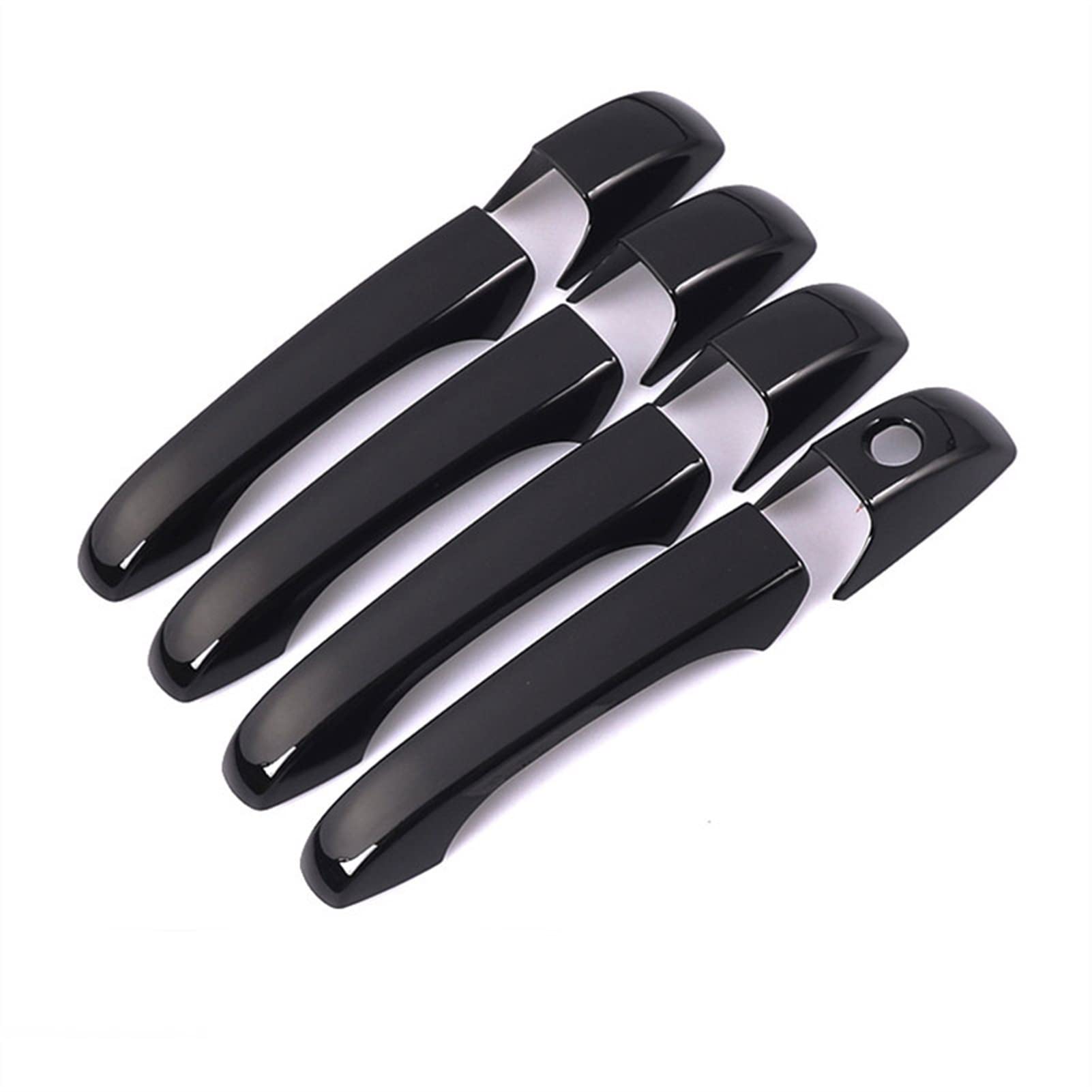 Fahbstr One Color Car Inner Handle For Jeep G&Rand Cherokee Dodge Durango Wk2 2011-2020 Chrome Bright Black Car Door Handle Decoration Cover Trim Set