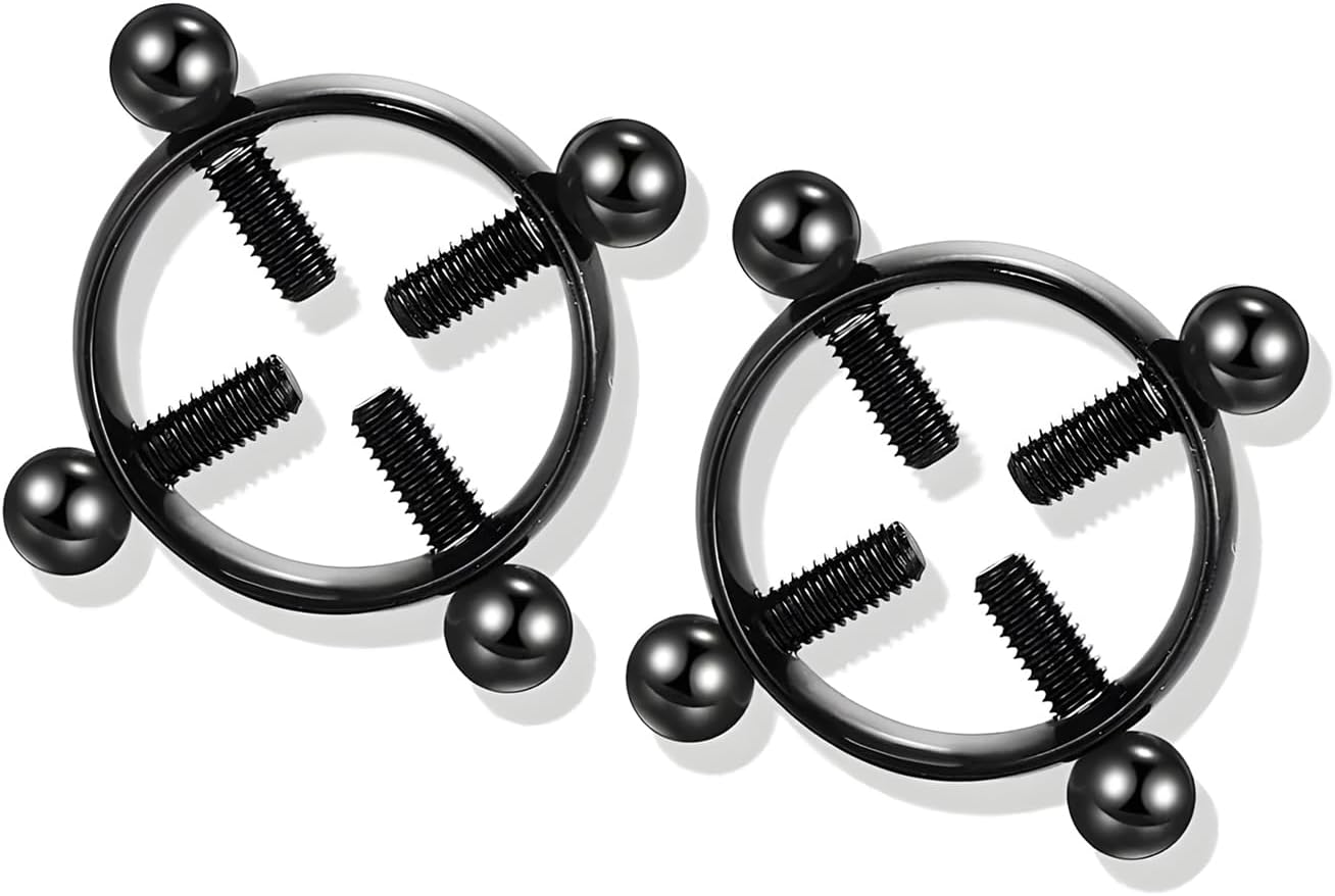 2Pcs Non Piercing Nipple Rings Fake Nipple Rings Jewelry