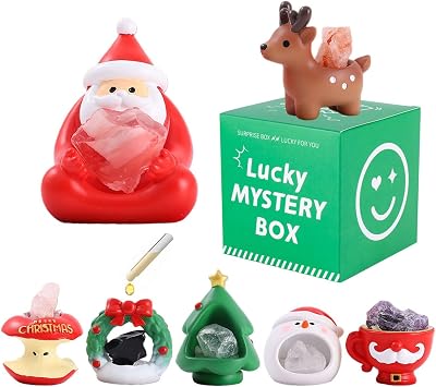 Surprise Box Figure Diamond Crystal Christmas Theme, Mystery Bag Random Design Action Figure Figurine Collector Collectible Home Desk Car Decoration Birthday Christmas New Year Gift, Single Box-1 Box