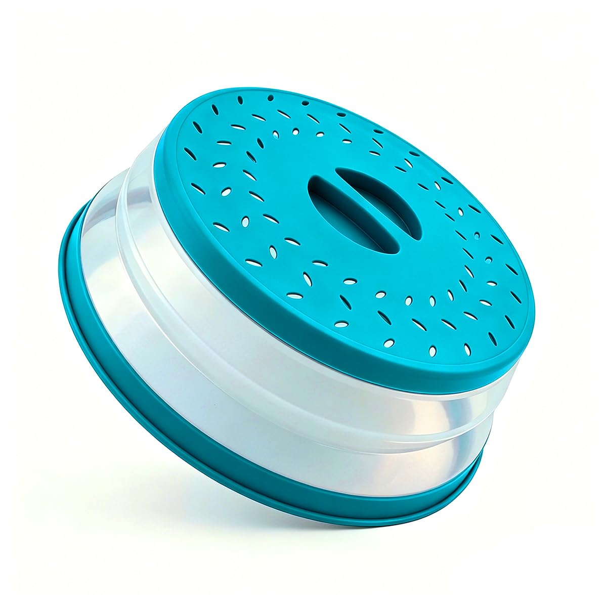 Collapsible Microwave Splatter Cover(Sky blue, 10.5IN)