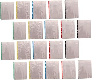 200 Peças Folha De Filme De Proteção De Dados Pastas De Papel Pastas Transparentes Pastas Coloridas De Plástico Manga Transparente Protetor De Página A4 Fichário Protetor De