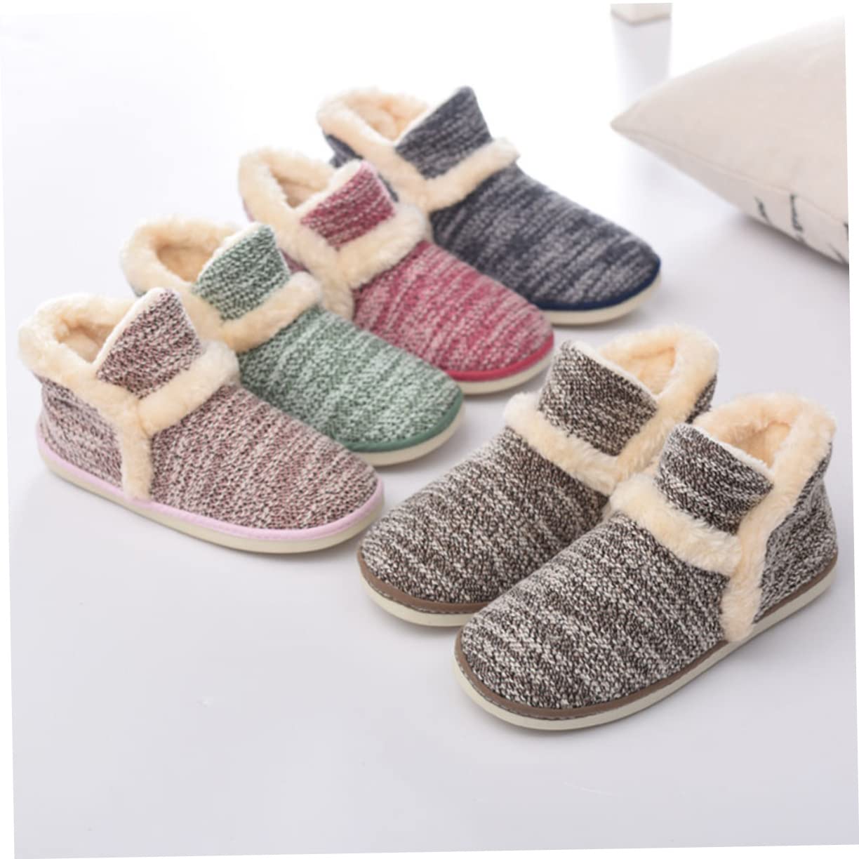 Healeved Pantofole Antiscivolo In Cotone Nere Soffici Morbide Unisex Per Uomo E Donna Antiscivolo In Pelliccia Spesse Morbide