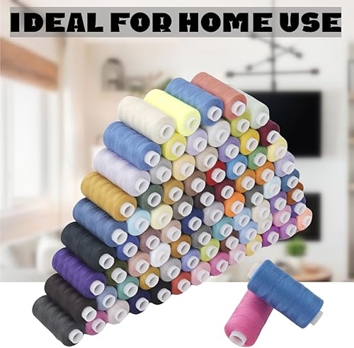 Miniatura 6 de El kit de hilo de coser incluye 80 colores de hilo de poliéster para máquina de coser de 400 yardas cada carrete para coser a mano, acolchado y uso