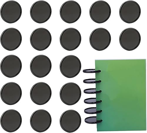 20 unidades de discos de encuadernación de libros de 2 pulgadas, discos de expansión negros, cuadernos de planificación, para cuadernos de bricolaje