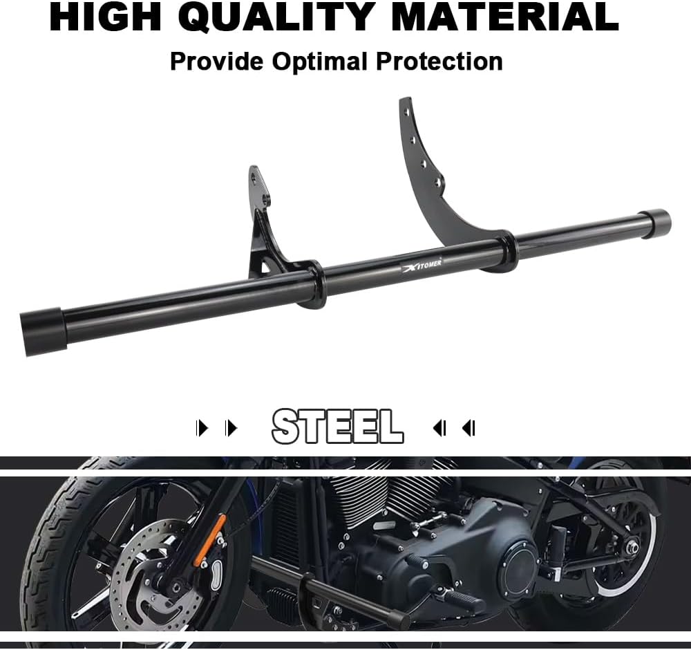 Xitomer Engine Guard Highway Peg Compatible with Harley Softail Low Rider Street Bob 2018 2019 2020 2021 2022 2025 High Way Peg Crash Bars Crash Cages