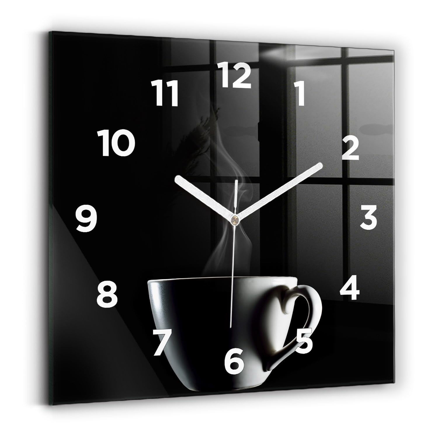 Horloge numérique analogique carrée 30x30 cm à batterie