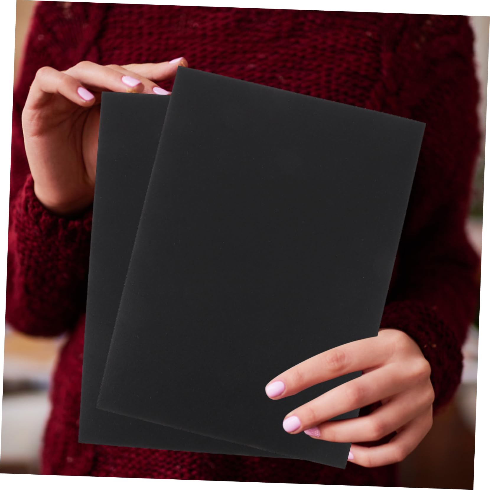 Papier Cartonné D'art Noir 100 Pièces A4 pour Loisirs Créatifs