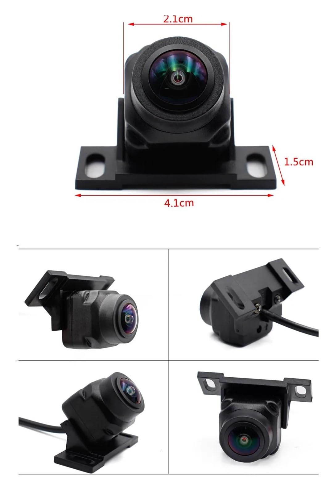 Retrocamera Auto 180 Gradi 1080P HD Visione Notturna Traccia Backup Telecamera Parcheggio Traiettoria Dinamica Telecamera Retromarcia Auto Vista Posteriore Fisheye Telecamera Retromarcia