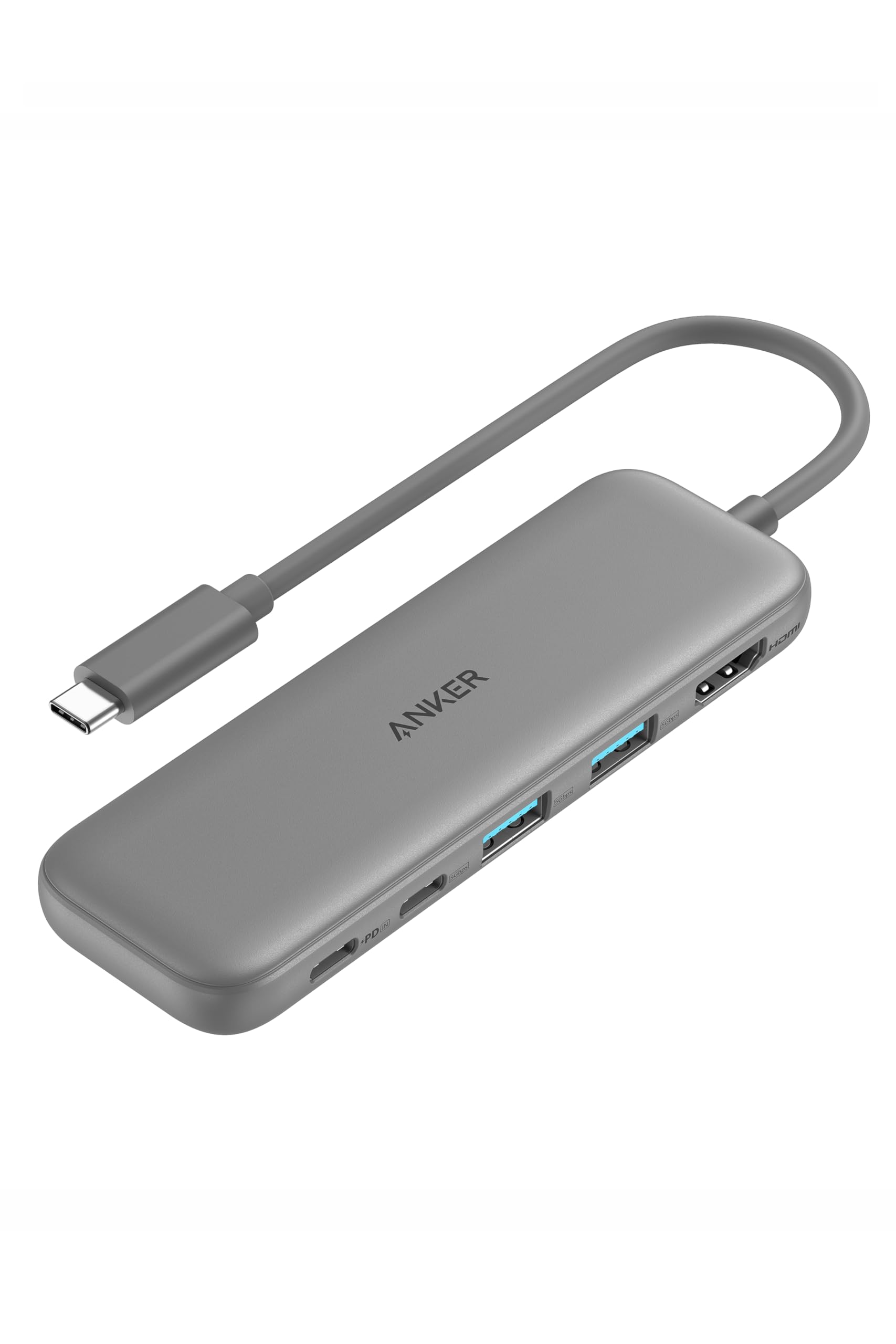 Anker 332 USB-C ハブ (5-in-1) グレー 100W USB…