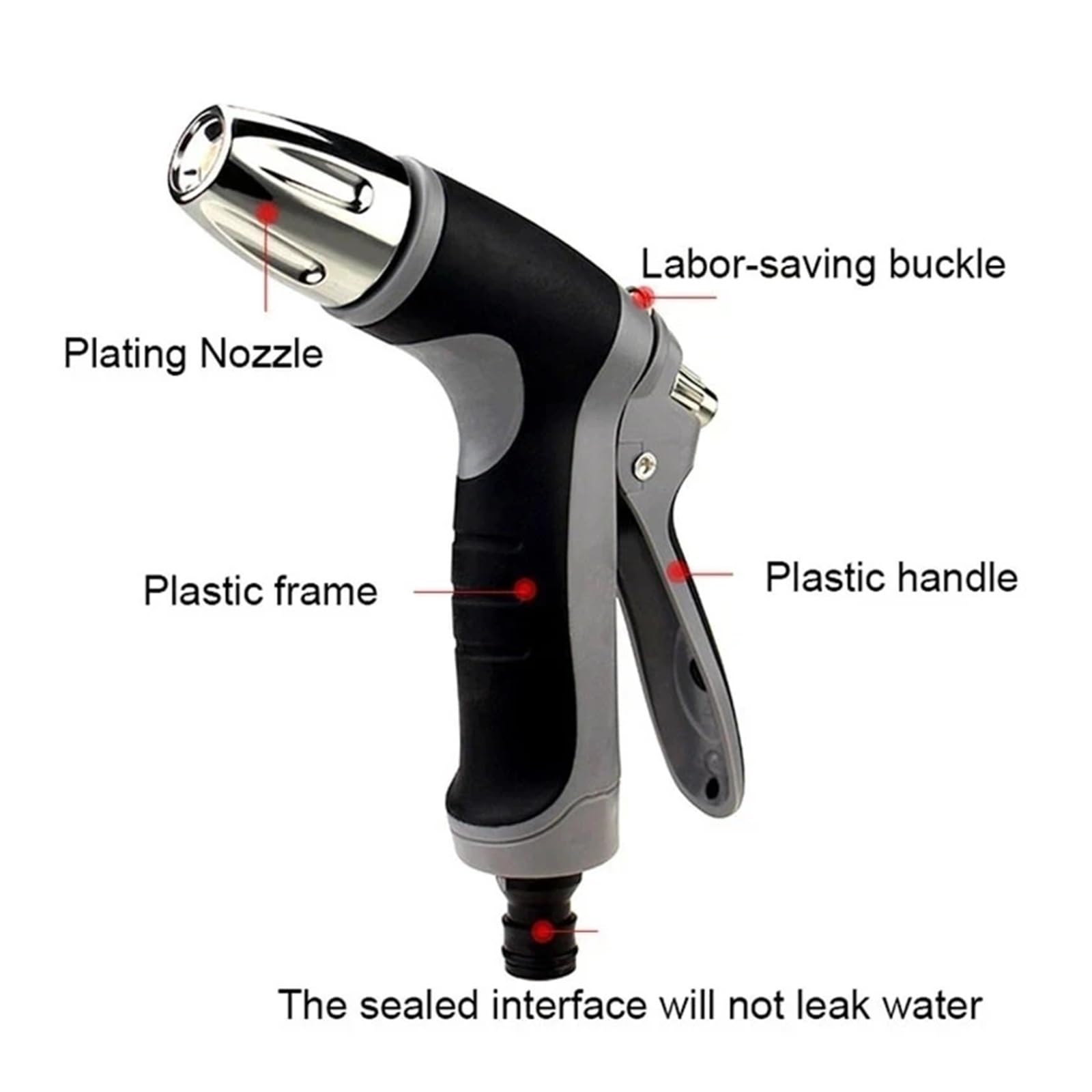 Pistolet d'arrosage avec embout multi-jets, Kit d'outils de lavage voiture, nettoyeur haute pression, canon à mousse, arroseur jardin, détails automatiques(Water Set)