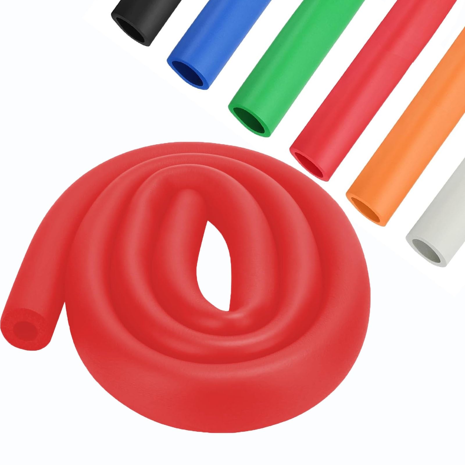 Colored Foam Insulation Pipe Insulation Waterproof Pipe Cover Flexible Flame Retardant, Heat Preservation Insulated for Guitar Stand Foam Tube, Exercise Machine(Red,27mm*5mm*1m)