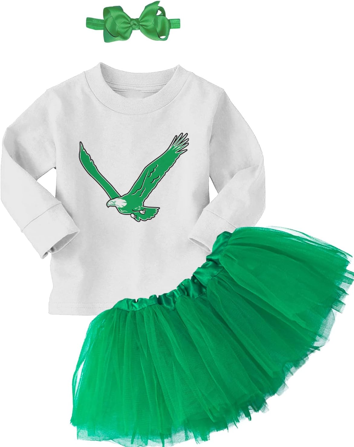 Eagle - Philly Sports Baby Bodysuit + Tutu Skirt + Bow Headband Set