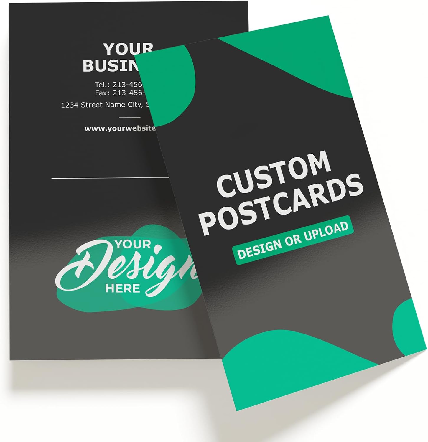 GotPrint Custom Postcards – Upload Your Design or Text, 4x6 inches, Vertical, Front and Back, 14 pt Thick Glossy Cardstock, 4x6, 1000 Qty