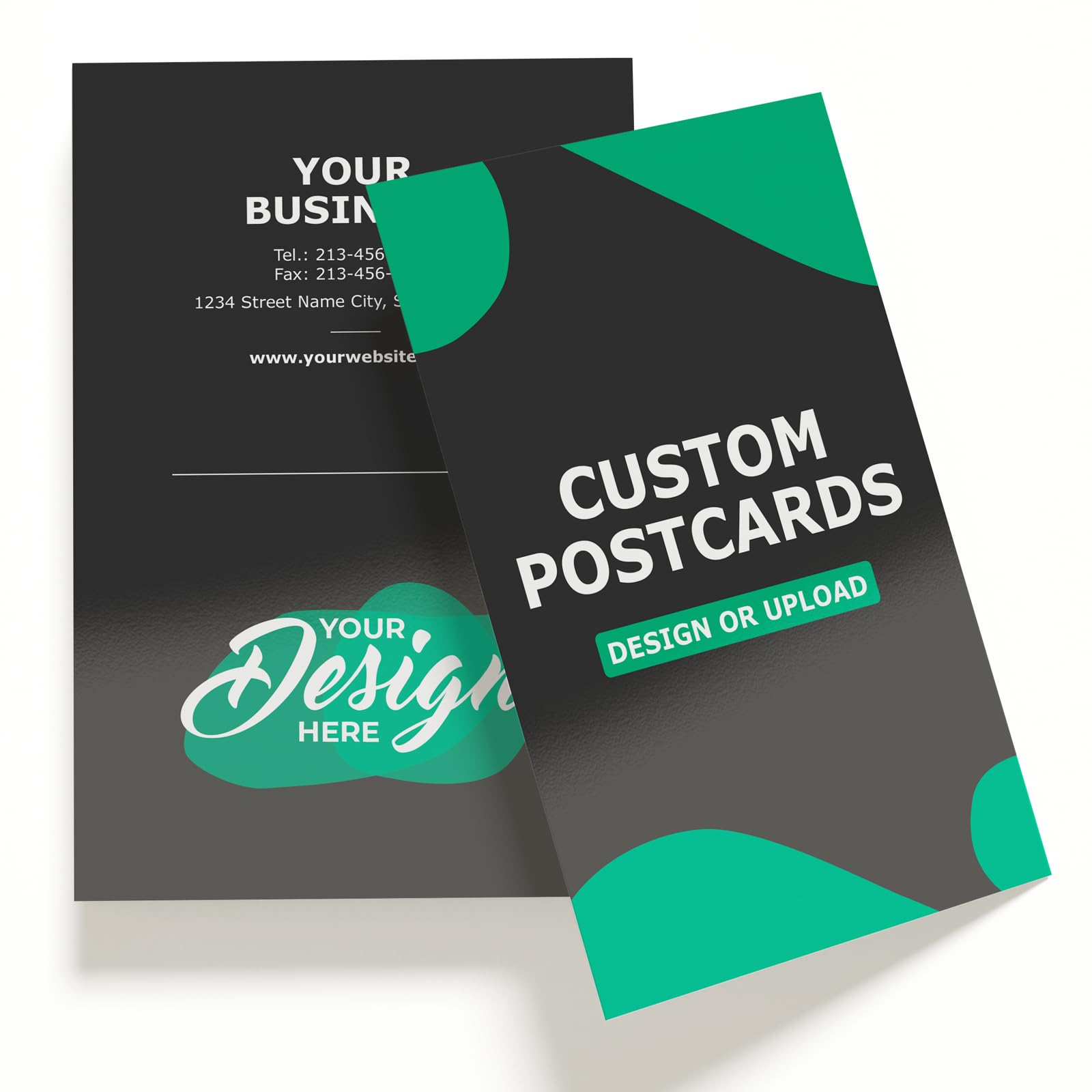 GotPrint Custom Postcards – Upload Your Design or Text, 4x6 inches, Vertical, Front and Back, 14 pt Thick Glossy Cardstock, 4x6, 100 Qty