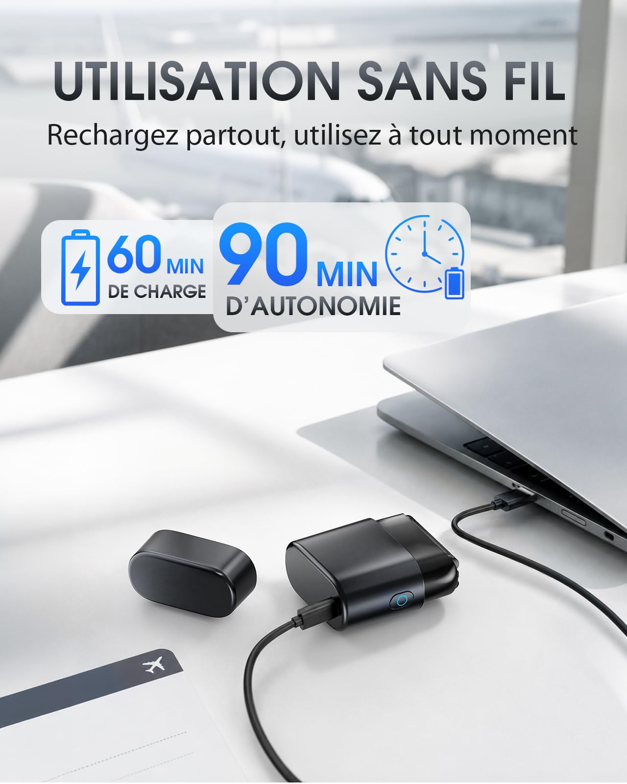 Haokoo Rasoir Électrique Homme À Grille, Mini Rasoir Voyage 90g
