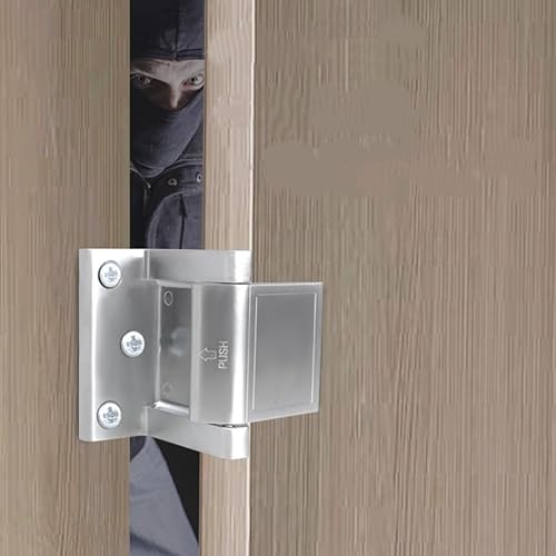 Miniatura 7 de 1 paquete de pestillo de puerta de seguridad para hotel, pestillo de puerta de privacidad para puertas batientes, cerradura de seguridad extra alta