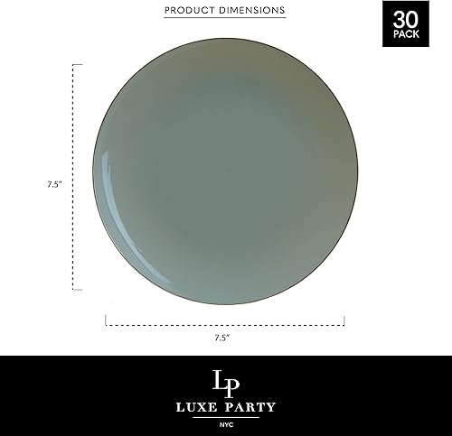 Miniatura 10 de LUXE PARTY NYC - Juego de 30 platos de plástico para vajilla  Desechables  10.25 pulgadas  Plato de cena  Artículos de fiesta  Suministros para