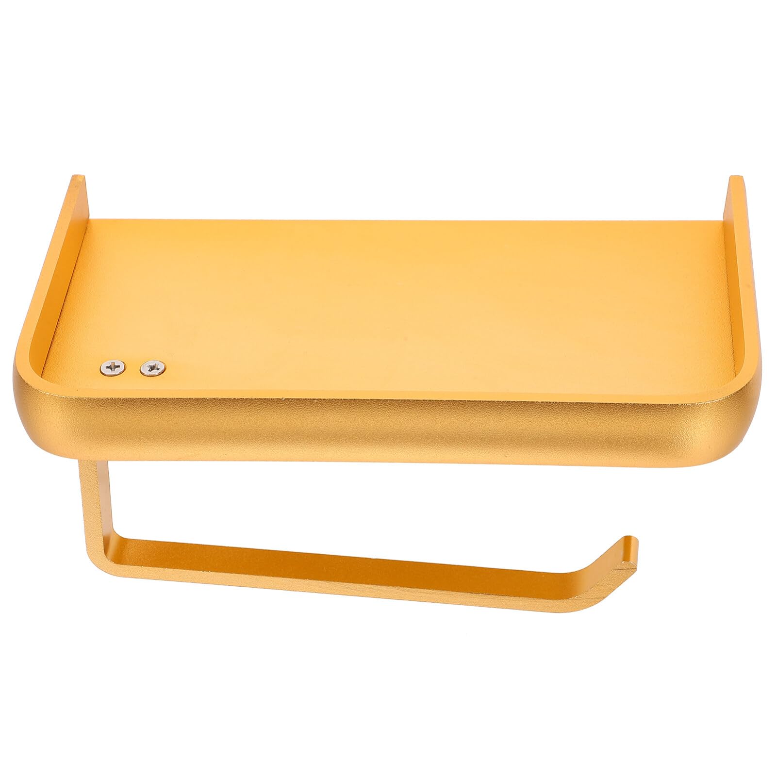 Cabilock Wall Mount Paper Towel Holder Toilet Paper Holder Aluminium Double Roll Toilet Tissue Holder with Mobile Phone Shelf for Bathroom Rustproof Commercial Toilet Paper Dispenser