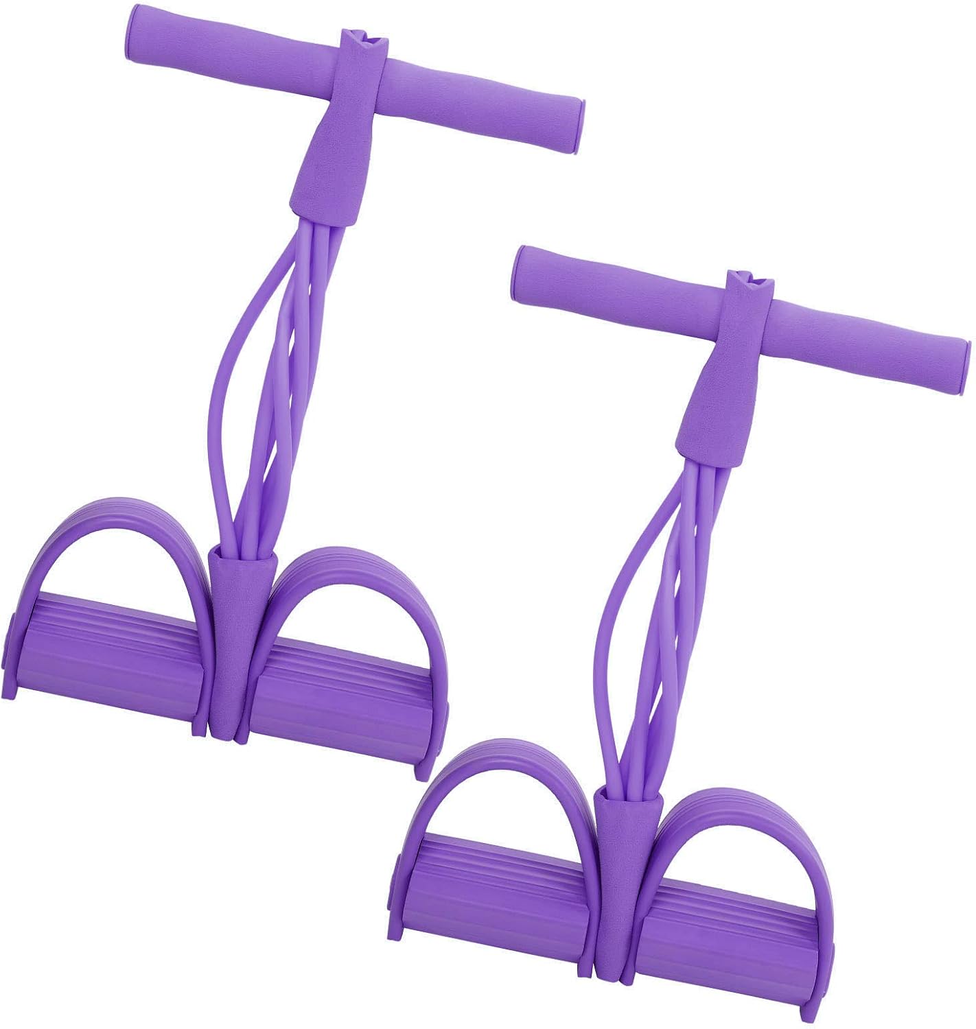 Fitness Equipment Sit Up Training Rope 4 Tube Elastic Pull Rope Sit Up Training Pedal Resistance Band Yoga Stretching Fitness Equipment