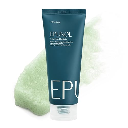 Epunol Sin sulfatos, sin silicona, vegano, limpieza del cuero cabelludo con gránulos de sal mineral, revitaliza y exfolia el exfoliante del cuero
