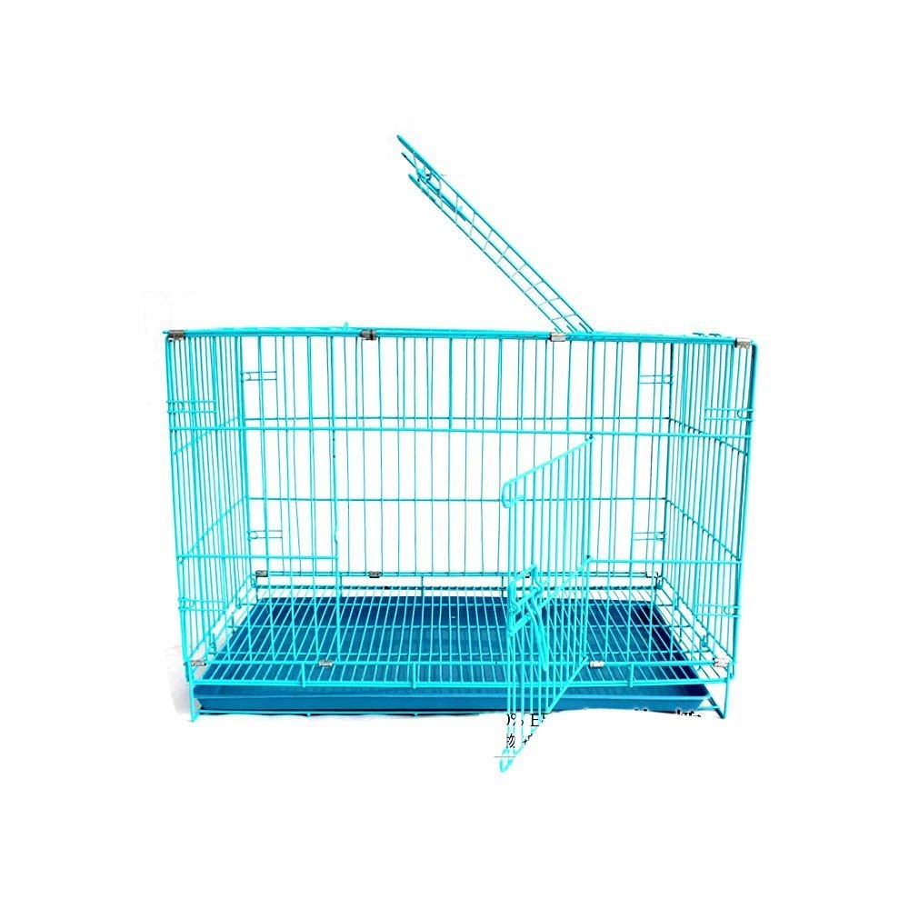 Double Door Folding Metal cage with Removable Tray and paw Protector for Dogs,Cats and Rabbits 30 inch - Central Fish Aquarium (Blue) (B08HM4MKHH) Amazon Price History, Amazon Price Tracker