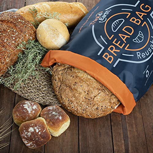 Reusable Bread Bag for Homemade Bread, Made from Recycled Plastic Bottles - Freezer-Safe Food Storage Bag with Double Lining - Premium Bakery Supplies - Thumbnail 4