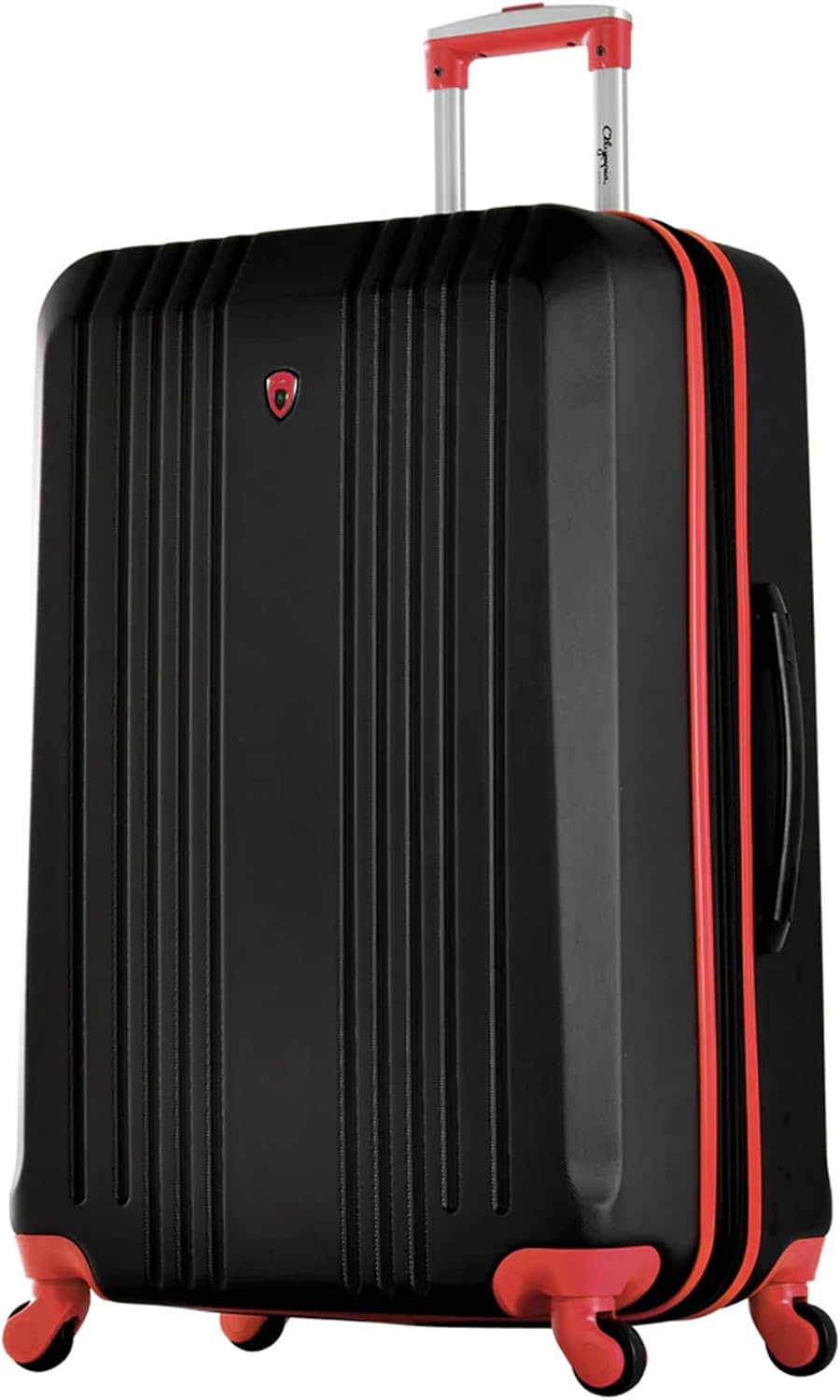Olympia U.S.A. Apache 3pc Hardcase Spinner Luggage Set, Black/Red