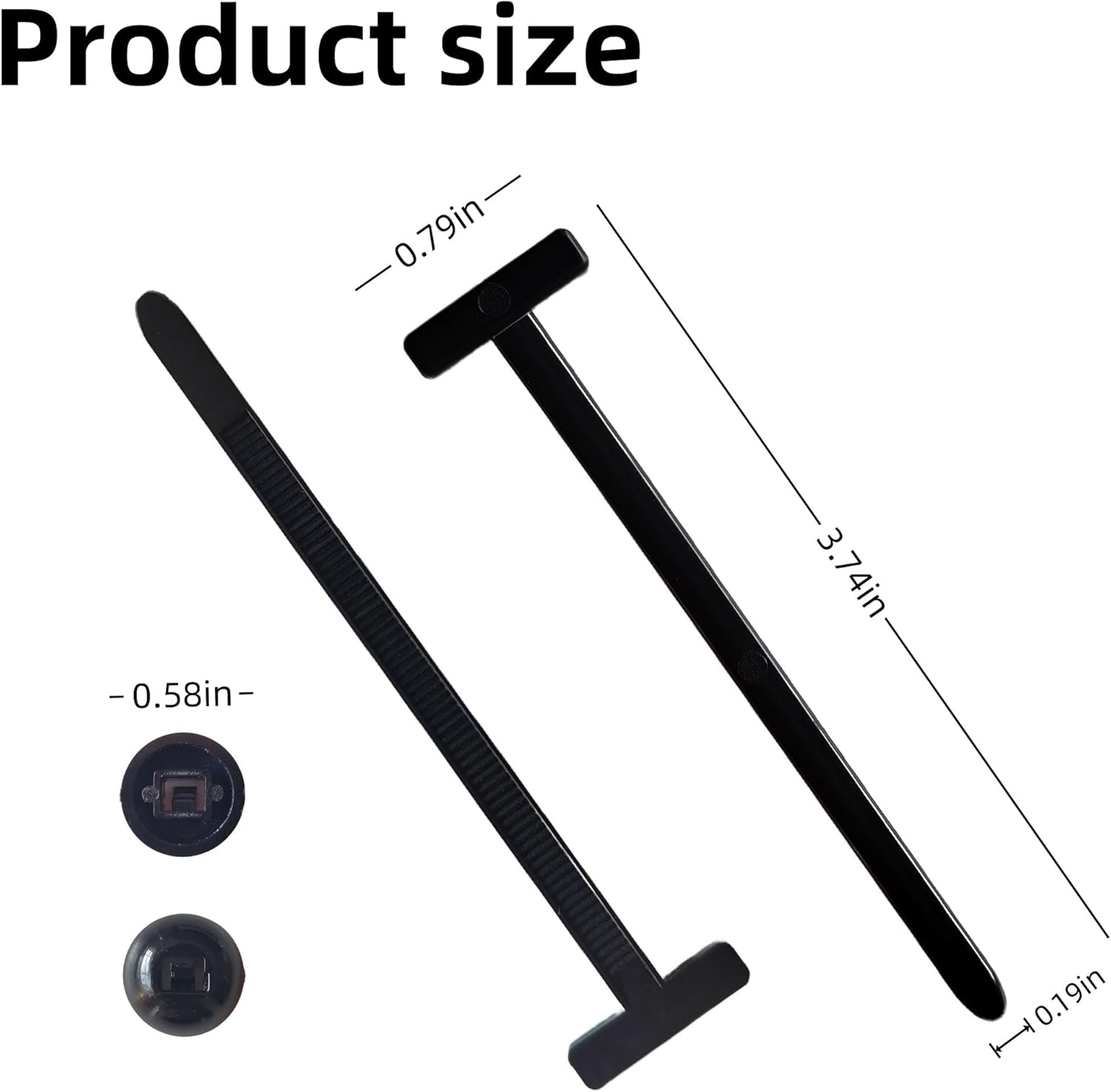 100 Pcs Nylon Universal Cable Tie Buckle Heavy Duty Self Locking Zip Clip Suitable for Car Fender Fixing Multipurpose Cable Ties