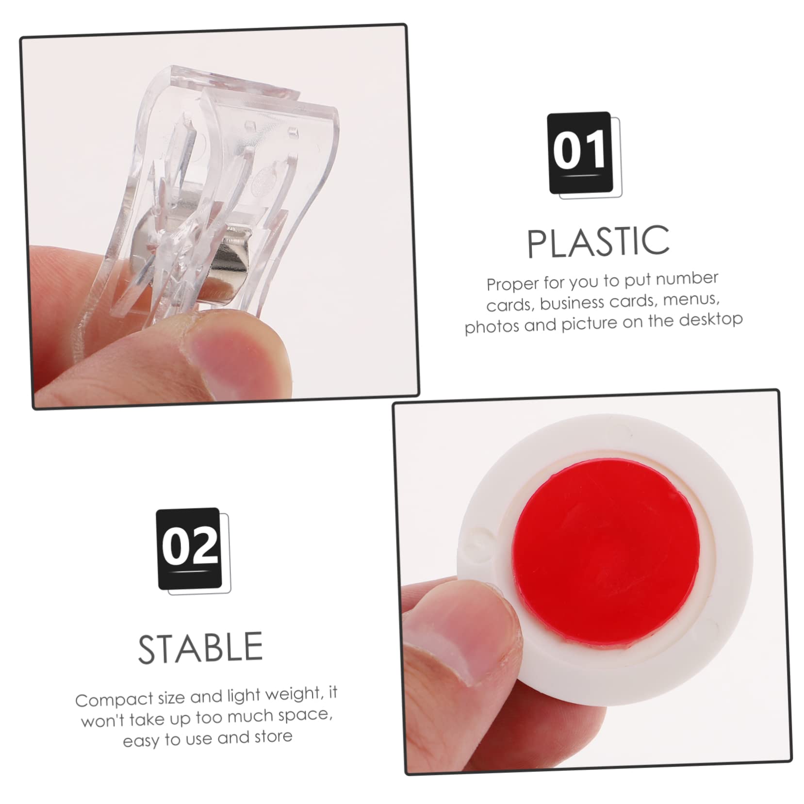 VILLCASE 48 Pz Porta Etichette Da Scaffale Clip Stand Porta Segnaletica Clip Sul Posizionare Le Clip Cartelli Espositivi Clip Per Etichette Da Tavolo Clip Girevoli Plastica