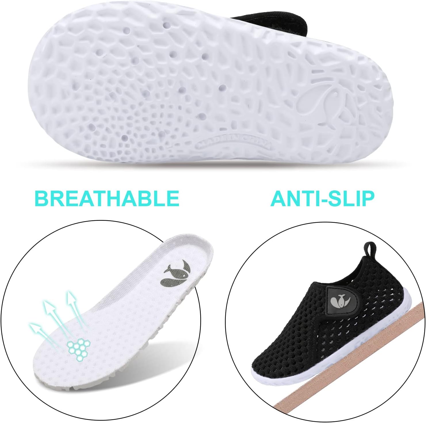 FEETCITY Boys Girls Water Shoes Kids Aqua Socks Quick Dry Barefoot for Beach Swimming Pool - Image 2