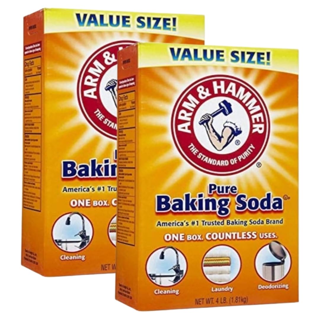 Baking Soda No Scent Cleaning Powder – 4 Lb Resealable Bag – Bulk Sodium Bicarbonate Cleaning And Baking Mix – Washing Alternative Amazon USA Pantry – Pack of 2