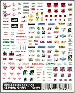 Woodland Scenics Dry Transfer Decals Mini Series Service Station Signs