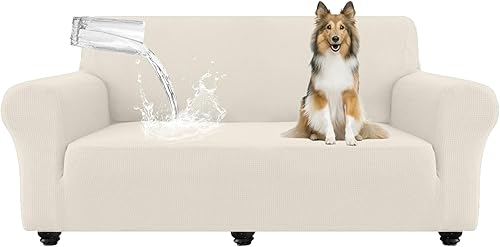 Funda de sofá impermeable para mascotas, protector de sofá de TPU de doble capa, 100% a prueba de fugas, a prueba de perros, elástico,