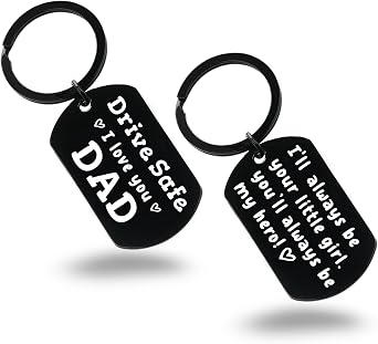 Insaizom Heartfelt Keychain Gift for Dad Ideal for Dads Birthday, Fathers Day, and Christmas with Touching Words Dads Gifts