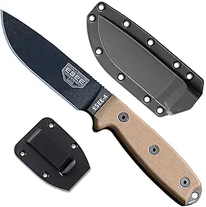 ESEE Knives 4P Fixed Blade Knife w/Handle and Molded Polymer Sheath