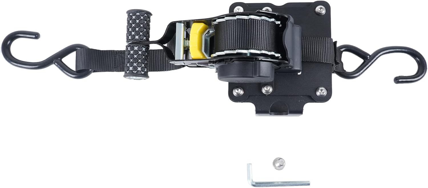 Daeiclru Retractable Ratchet Straps Compatible with 2022-2025 Ford Maverick, Truck Bed Tie Down Straps Heavy Duty Auto Retract Tie Down Strap System Truck Bed Accessories (1PCS)