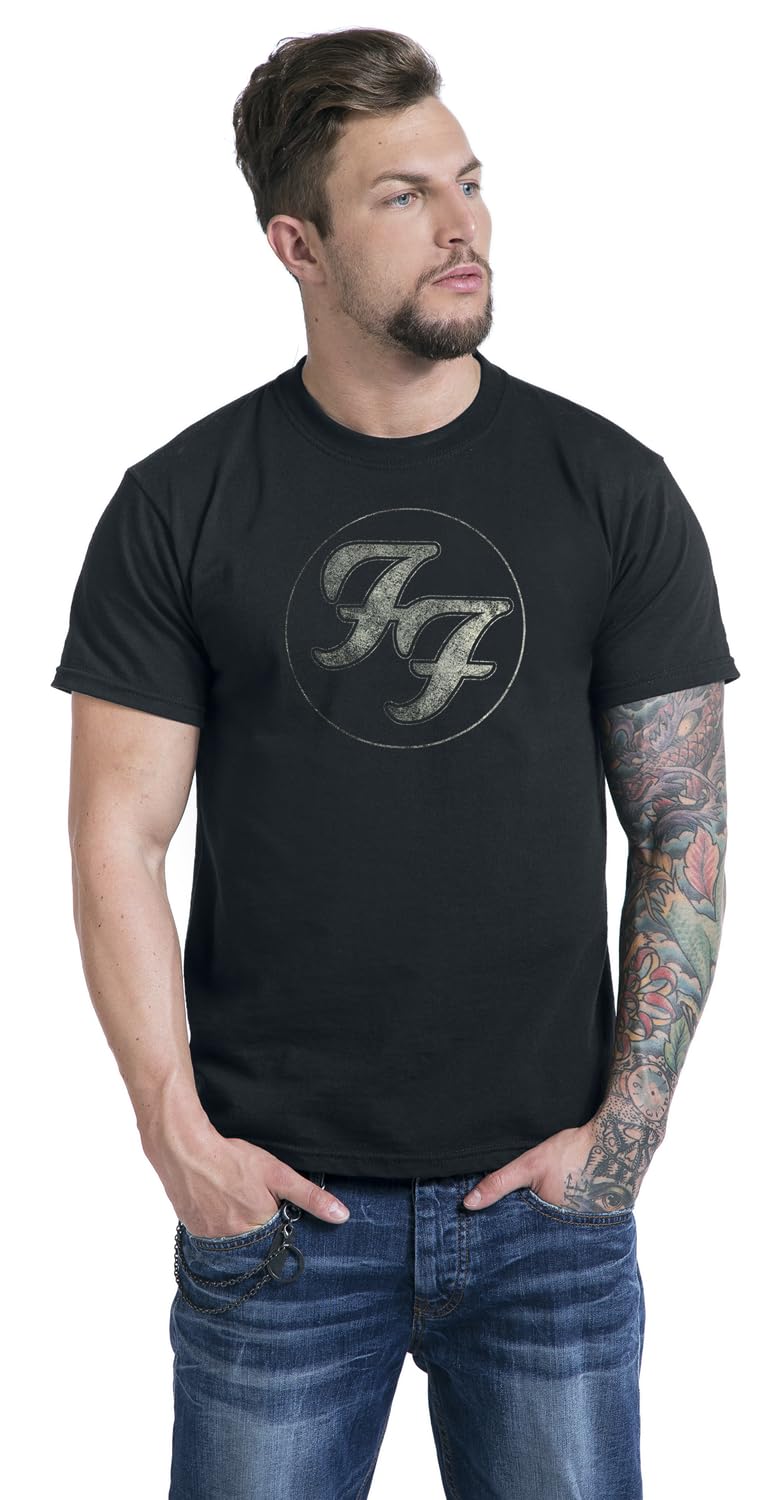 FOO Fighters Herren Logo in Circle T-Shirt (1er Pack)