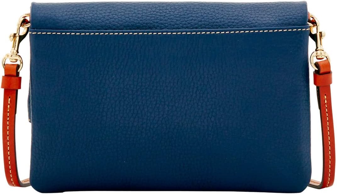 Dooney & Bourke Women's Foldover Zip Crossbody in Pebble Grain Leather, Small Sized Handbag with Adjustable Shoulder Strap - Image 4