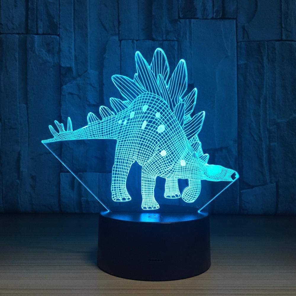 althiqahkey3D Illusion Lamp Led Night Light Acrylic Shuttle 7/16 Colors Table Lamp Novelty Children s Birthday Holiday Gift Sleep Table Lamp Dinosaur Dragon