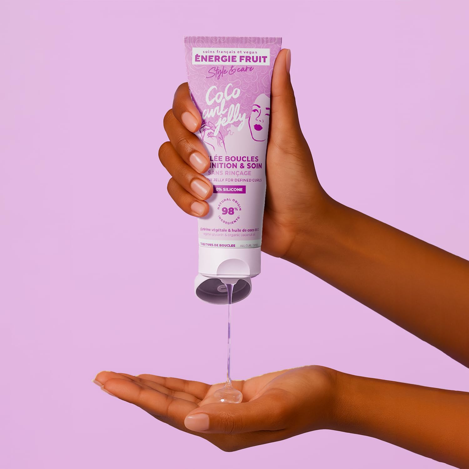 ENERGIE FRUIT – Coffret Cadeaux Curl Detox Cheveux Bouclés – 6 produits + Trousse Offerte – Shampoing, Masque, Sérum Cuir Chevelu, Gelée Définition, Lait Coiffant Nourrissant et Brosse Moussante