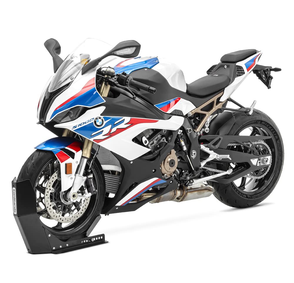 ConStands Easy Transport Fix - Motorrad Wippe Schwarz kompatibel mit Anhänger Vorderrad Transportständer Motocross Roller DPLB3