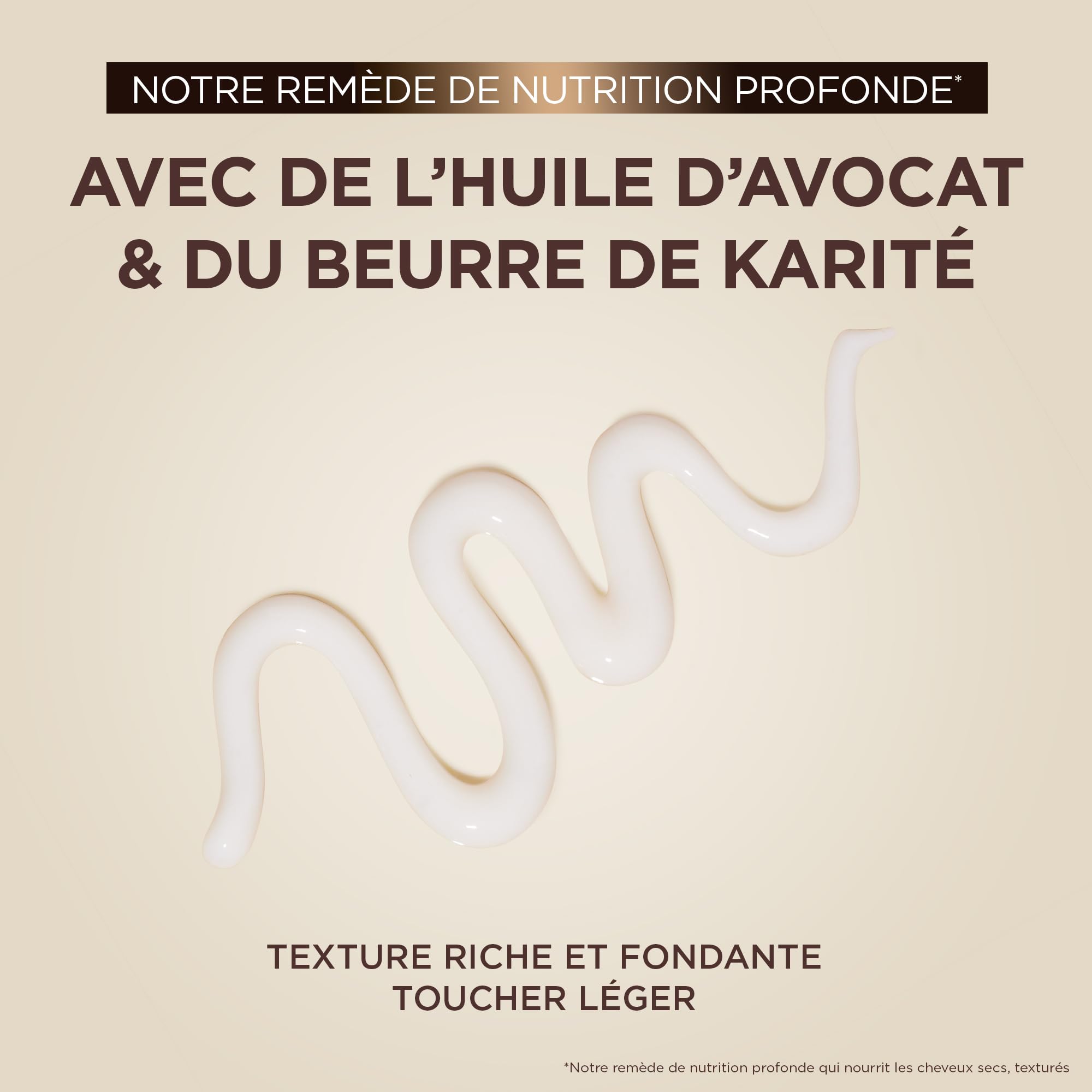 Garnier Ultra Doux À l'Huile d'Avocat et Beurre de Karité - Crème de soin sans rinçage Cheveux Très Secs ou Frisés 200 ml