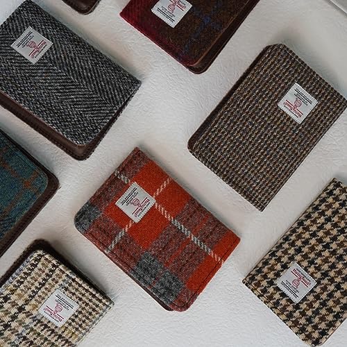 Harris Tweed Leather Passport Holder for Travel, Slim & Lightweight Passport Cover with Vaccine Card Slot, RFID Blocking, Ideal for Women and Men (No.873)3