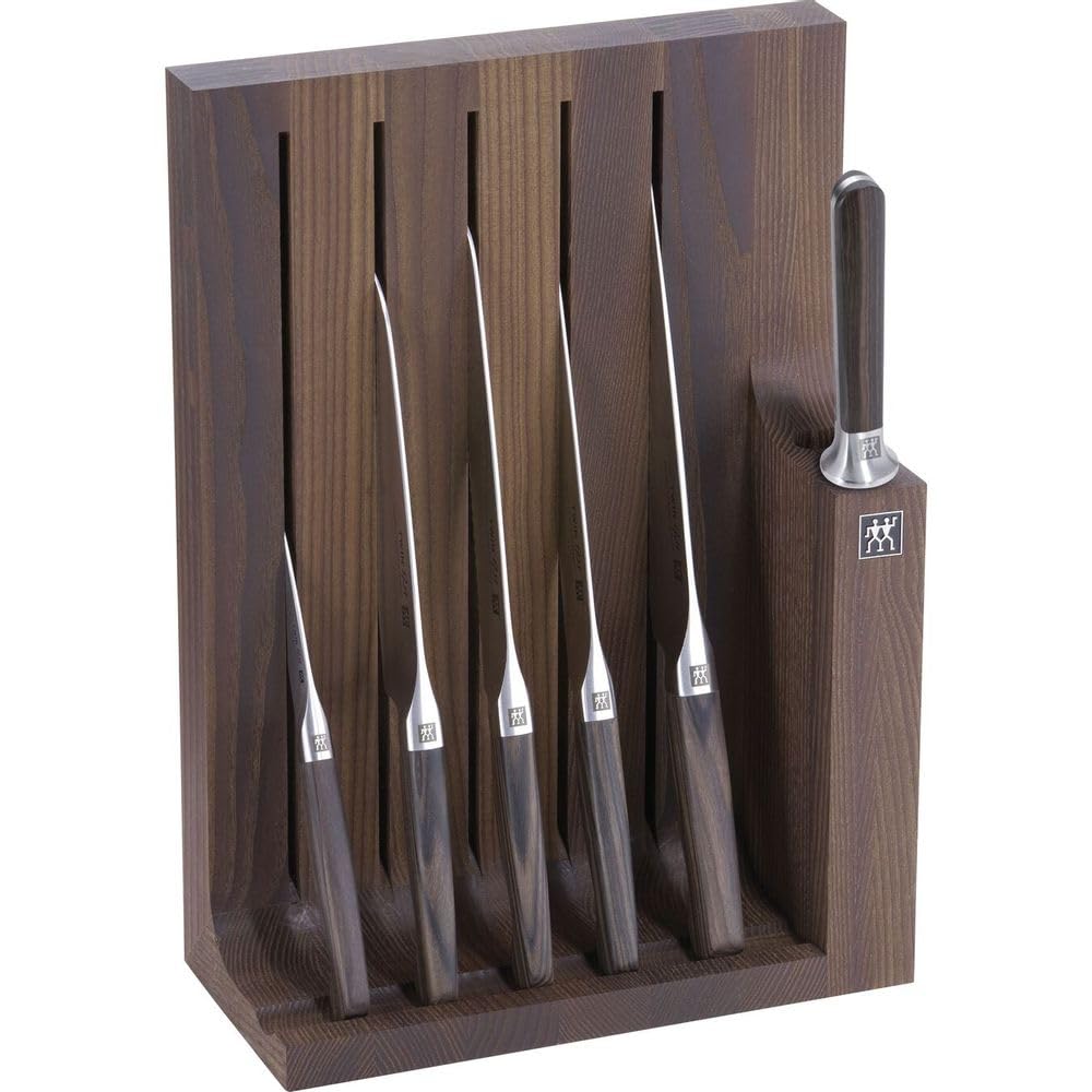 Zwilling J A Henckels 7 pieces Knife Block Set Twin 1731 Wood Steel