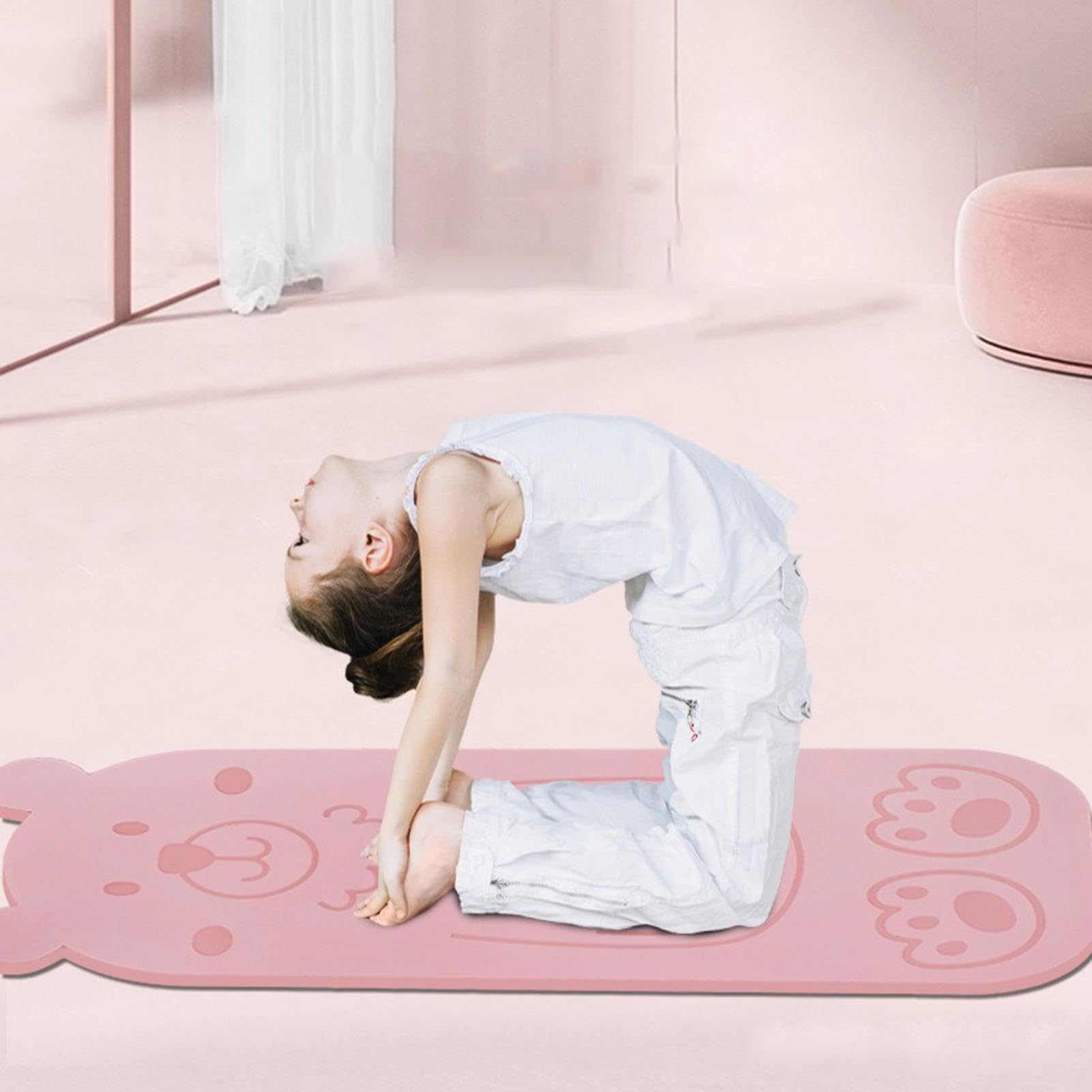 Alfombrilla de yoga | Alfombra para entrenamiento con estampado de animales de dibujos animados | Pilates Mat de interior | para casa, gimnasio, salón, dormitorio, dormitorio, estudio, fitness