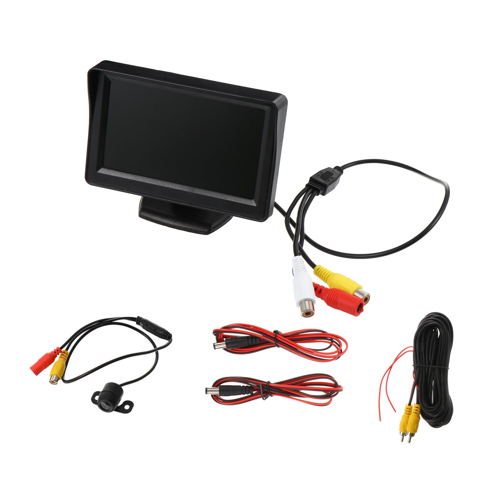 Happyyami 1 Juego Cámara y Monitor para Asistencia de Automóviles Sistema de Visualización Retrovisor Herramienta de Estacionamiento para Seguridad Vial DVD Instalación
