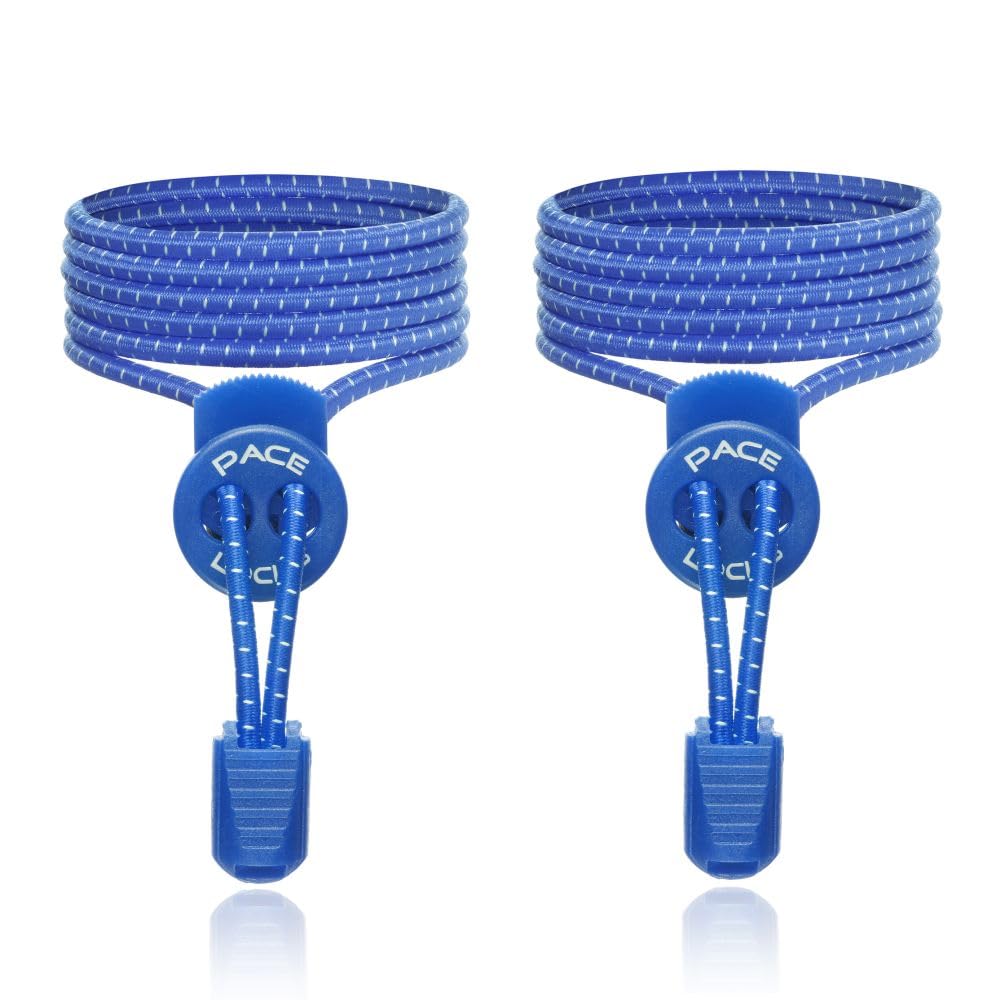 ALPHAPACE Pace Locks Elastische Schnürsenkel ohne binden mit Schnellverschluss, Schuhbänder ohne Schnüren, Slip-on Schnellverschluß für Sport, Jugend & ältere Menschen, 120 cm