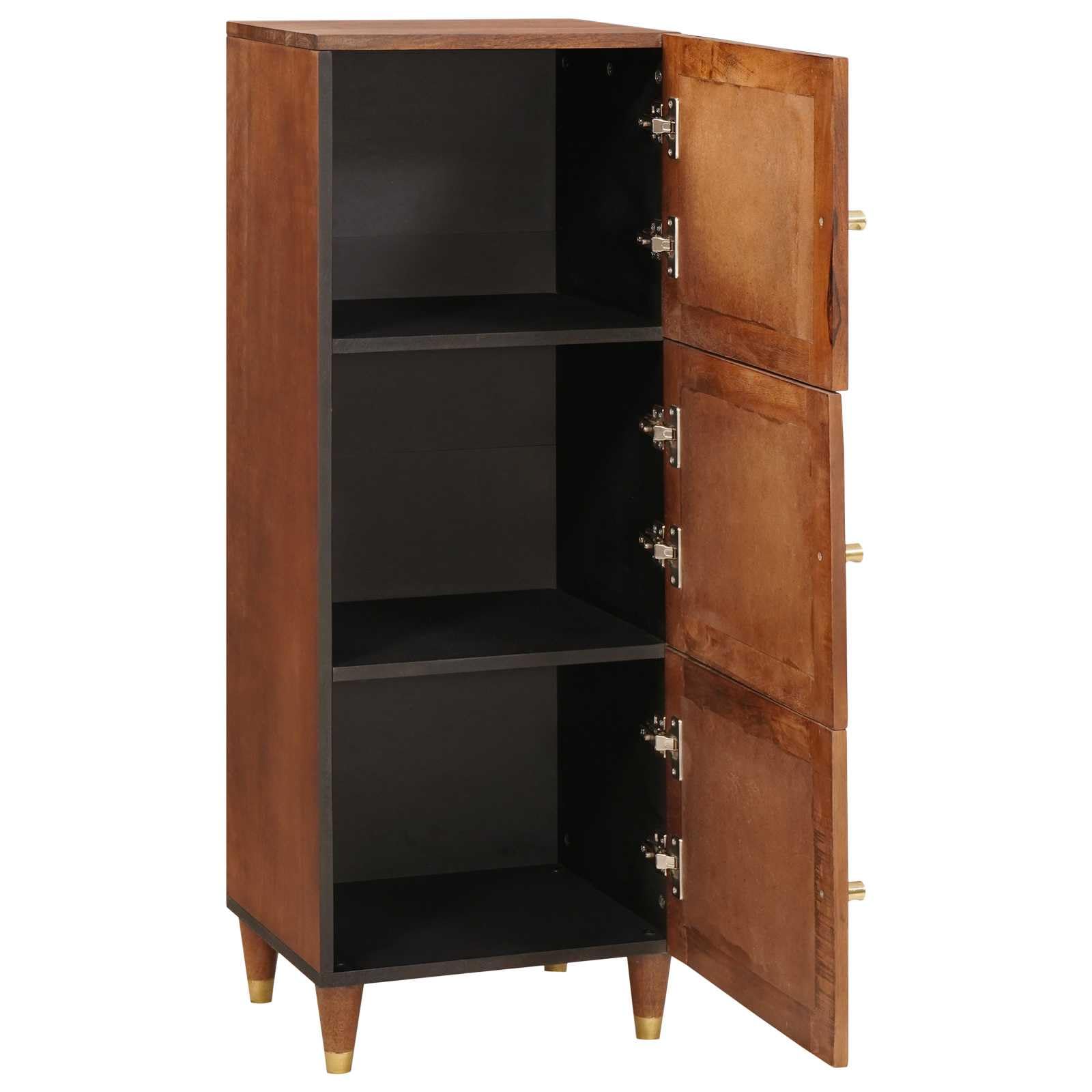 Armadio alto 110 cm marrone legno massiccio di mango